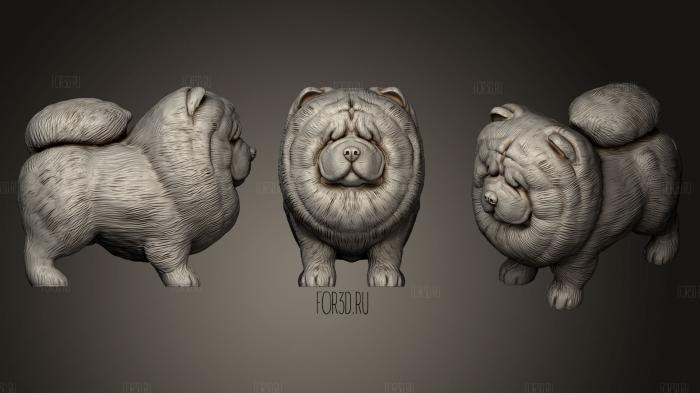 Cute Chow Chow STL stl model for CNC